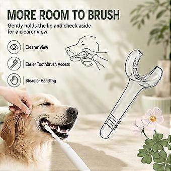 Dog Dental Mouth Opener 6 Pack, Clear Reusable Pet Mouth Retractor for Cats and Dogs, Helpful Teeth Brushing and Oral Care Inspection Tool
