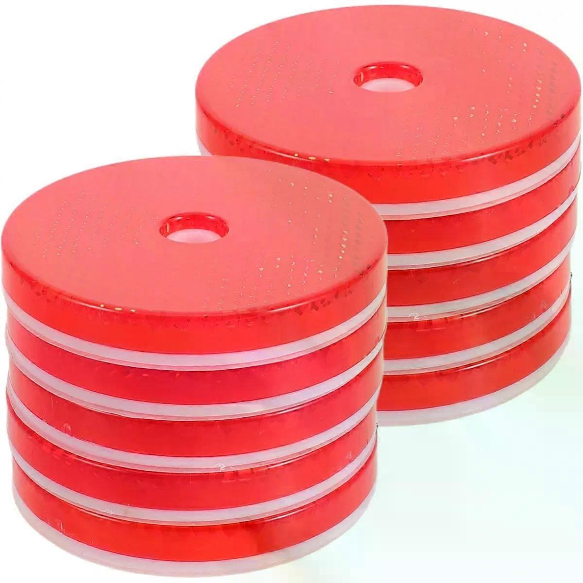 10pcs 10pcs 2.4" Red Round Reflector for Fire Hydrant and Post
