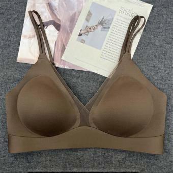 Seamless Comfort Cross Back Bra for Small Bust Fixed Cup Non-Shift Wireless Bralette with Lace Trim Multi-Way Daily Intimates for Women