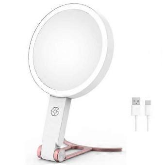 30X Magnifying Makeup Mirros 3 Color Lights Magnifying Handheld Mirror for Detailed Skincare Eyebrow Grooming B-SFYGV
