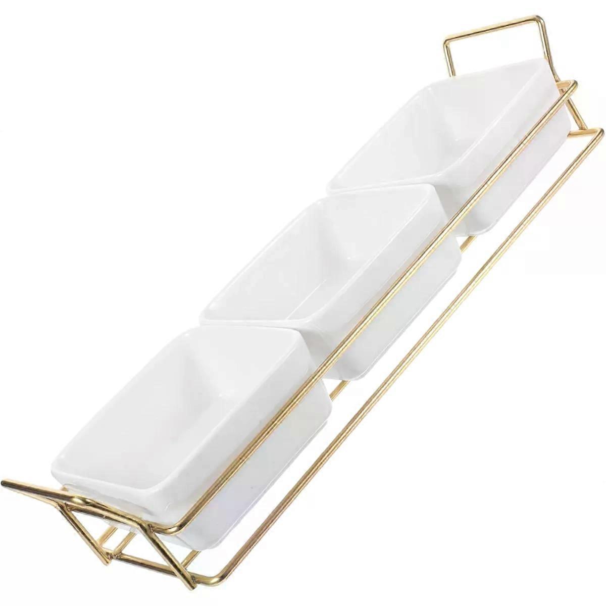 Snacks Plate Serving Tray for Crisps and Dips