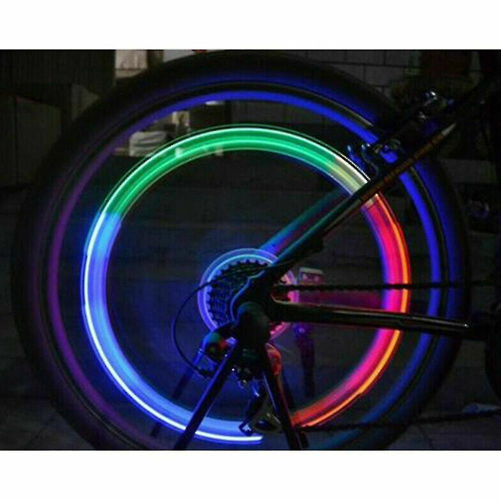 1/4/8x Led Wheel Tyre Tire Valve Cap Light Lamp Bulb For Bike Car