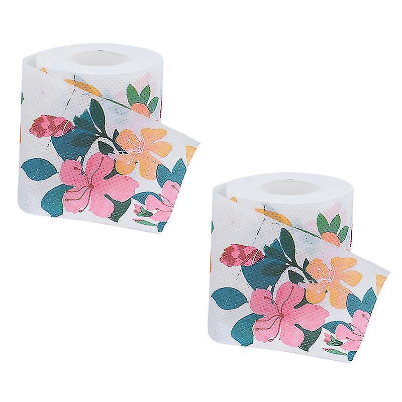 10.5X10cm WC-paperi 2 rullaa värikästä paperilautasliinapainettua wc-paperirullapaperia E