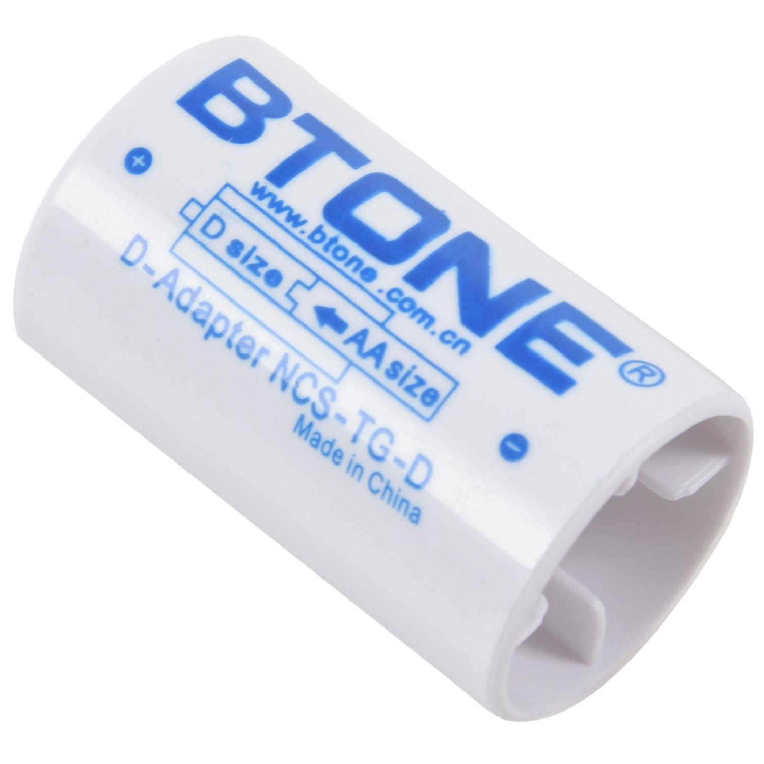 3PCS White Parallel AA to D Size Battery Adapter Converter Holder Box