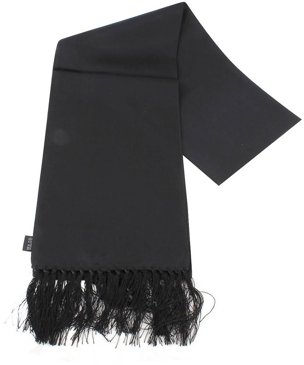 Knightsbridge Neckwear Plain Silk Scarf - Black