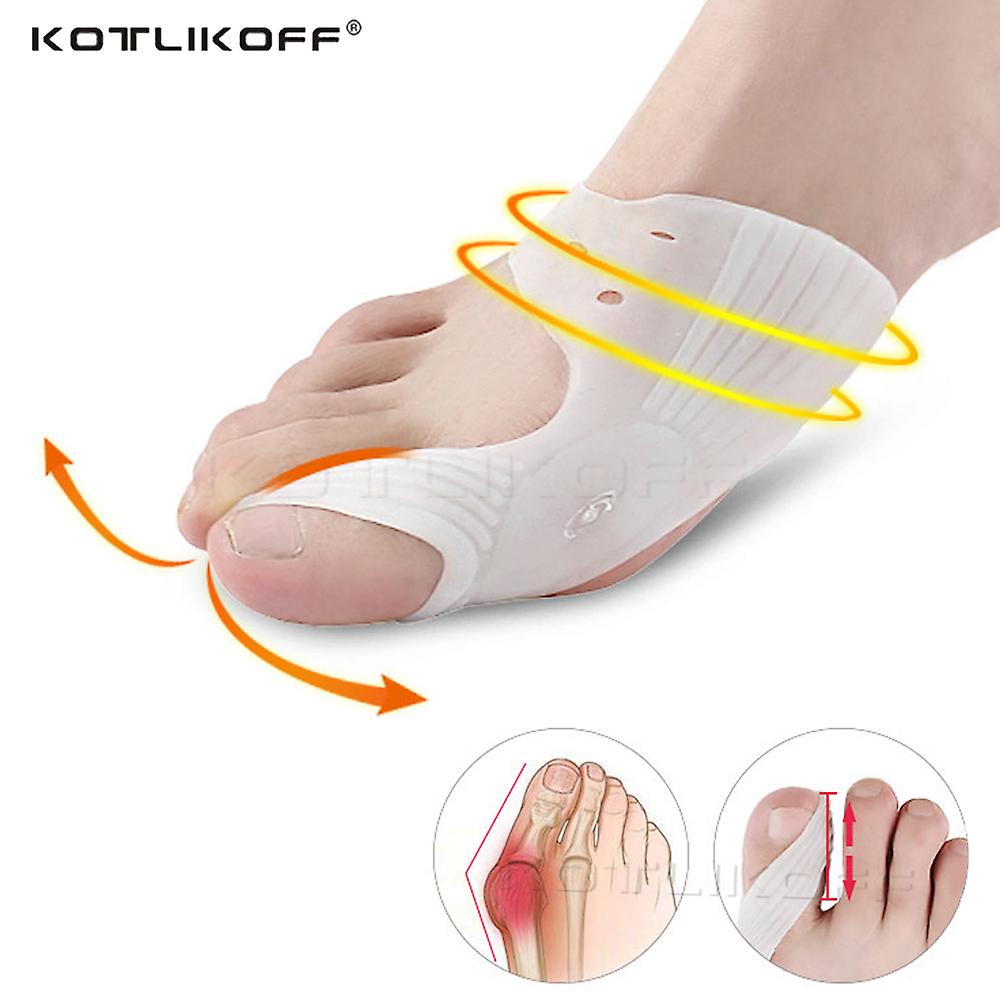 2Pcs Silicone Hallux Valgus Toe Séparateur SiliconeSemelles d’orteil Chevauchement Douleur Soulager Spreader Protecteur de piedInserts