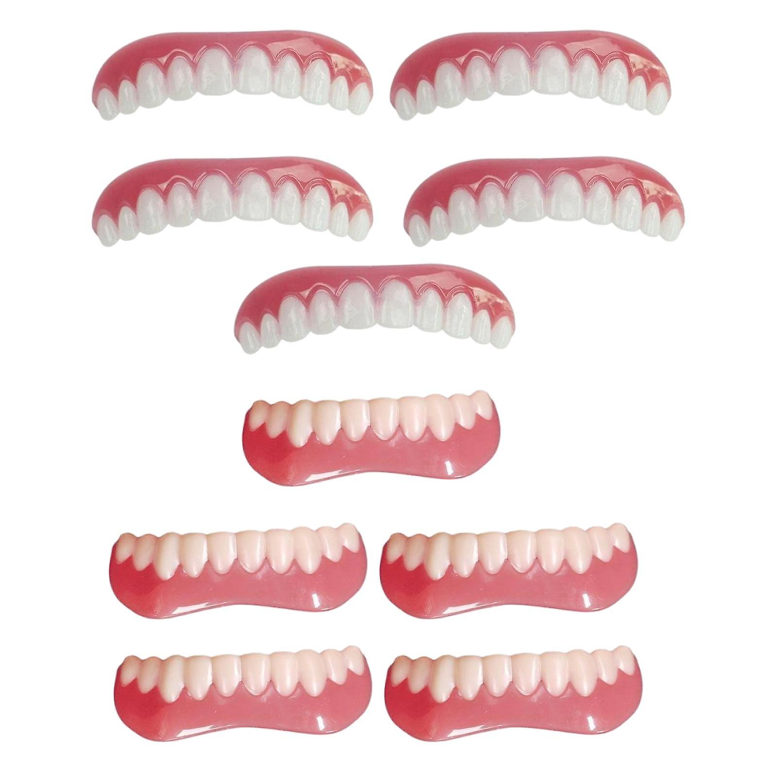 5 Set Upper Lower Veneers False Teeth Denture Bright White Shade