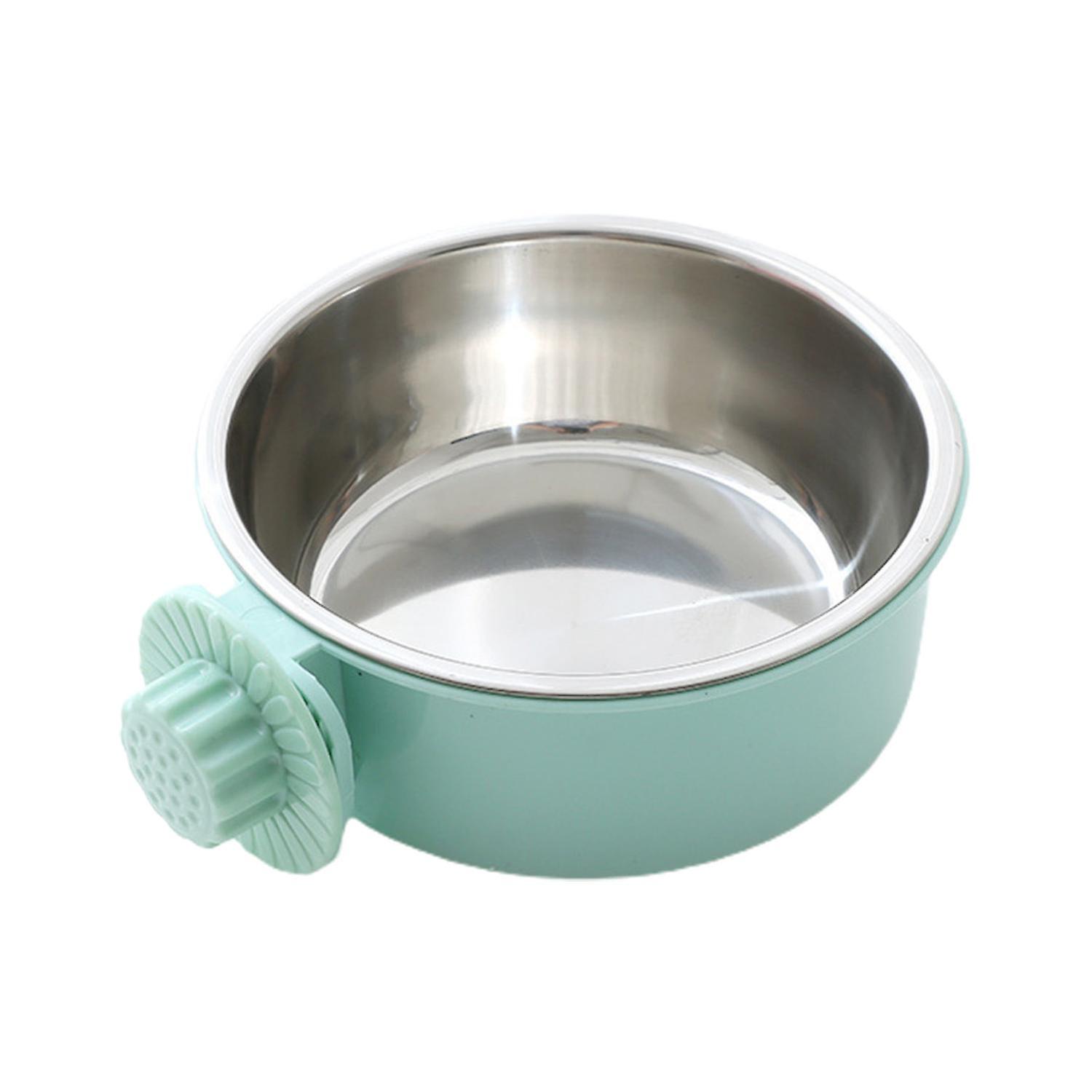 Corrugated Anti-Spill Hanging 2-in-1 Pet Bowl Set Detachable Space-Saving Siphon Principle Pet Acces