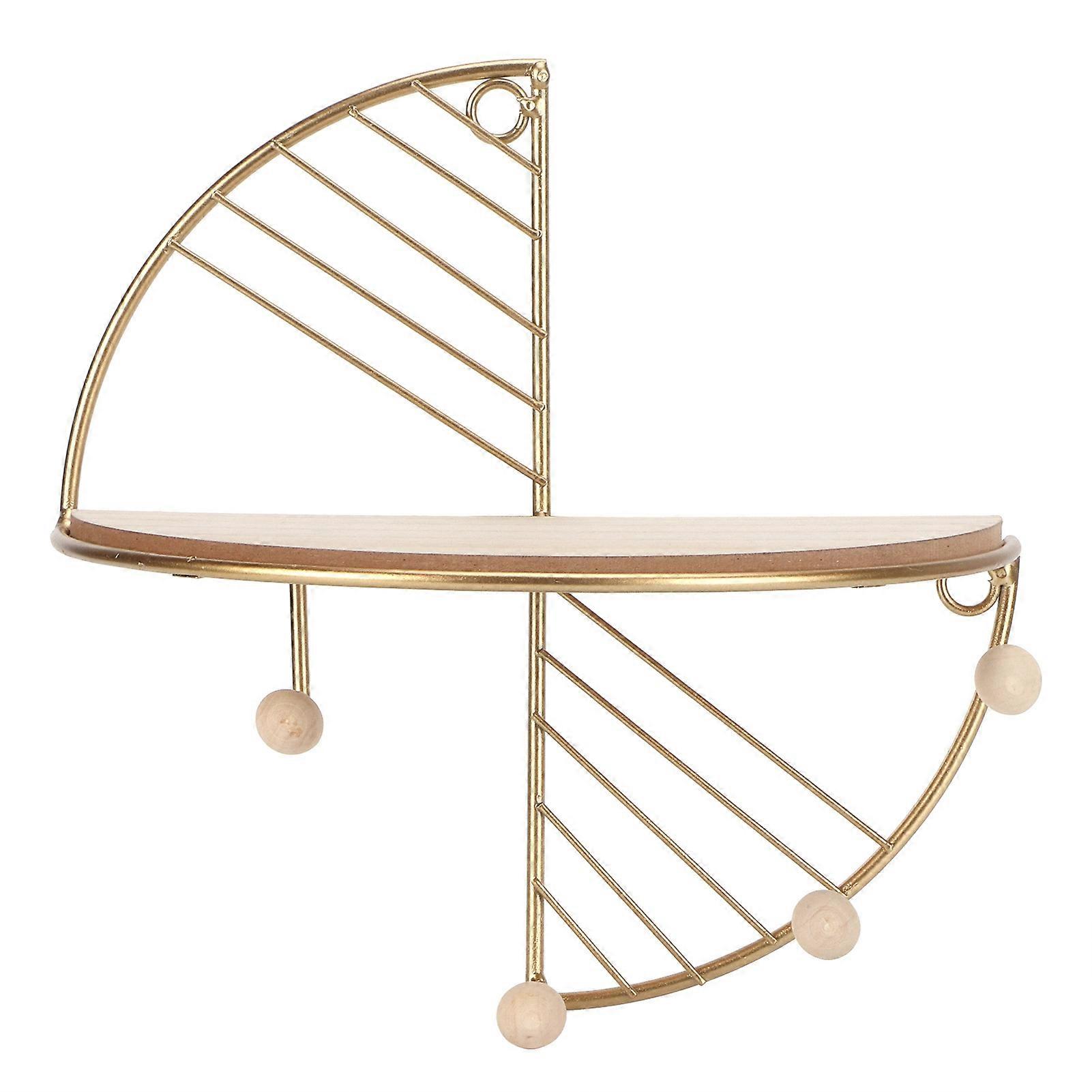 Wall Shelf Modern Display Rack Gold Wall Hanging Storage Shelf Organizer for Living Room Porch