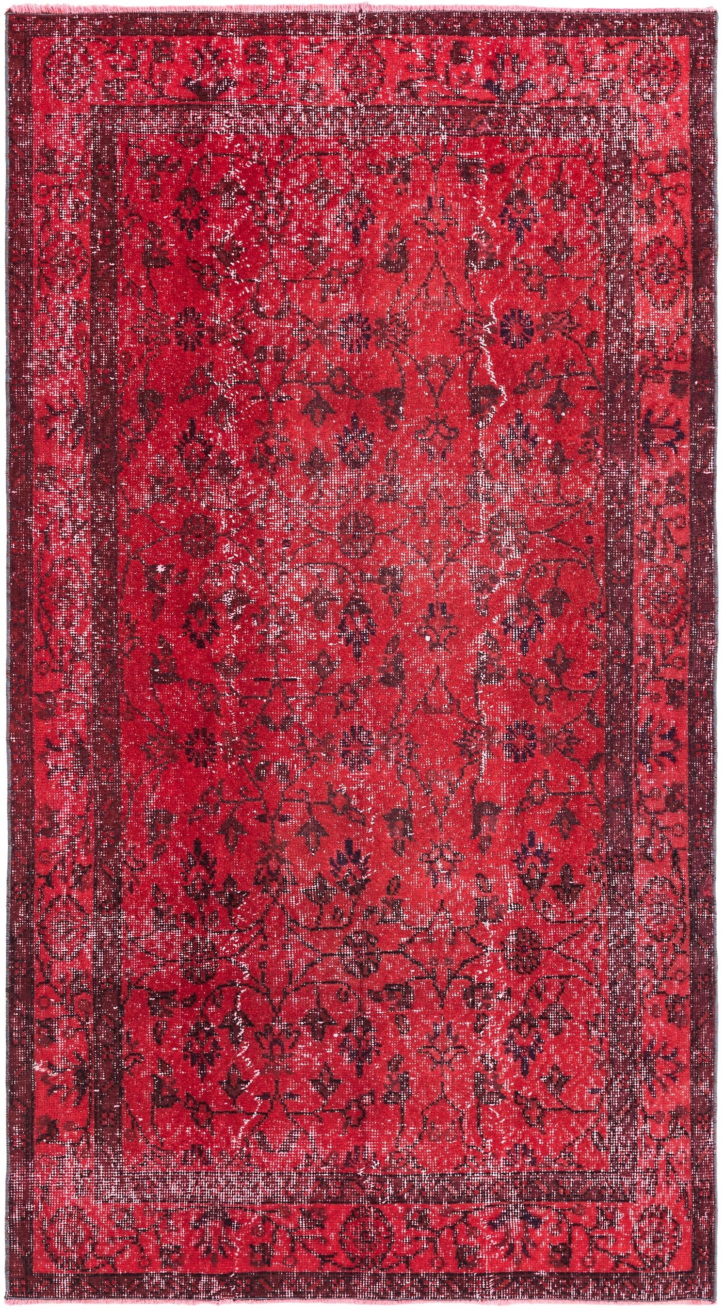 Hadorn Ultra Vintage 114x206 带红色手工制作的火鸡地毯