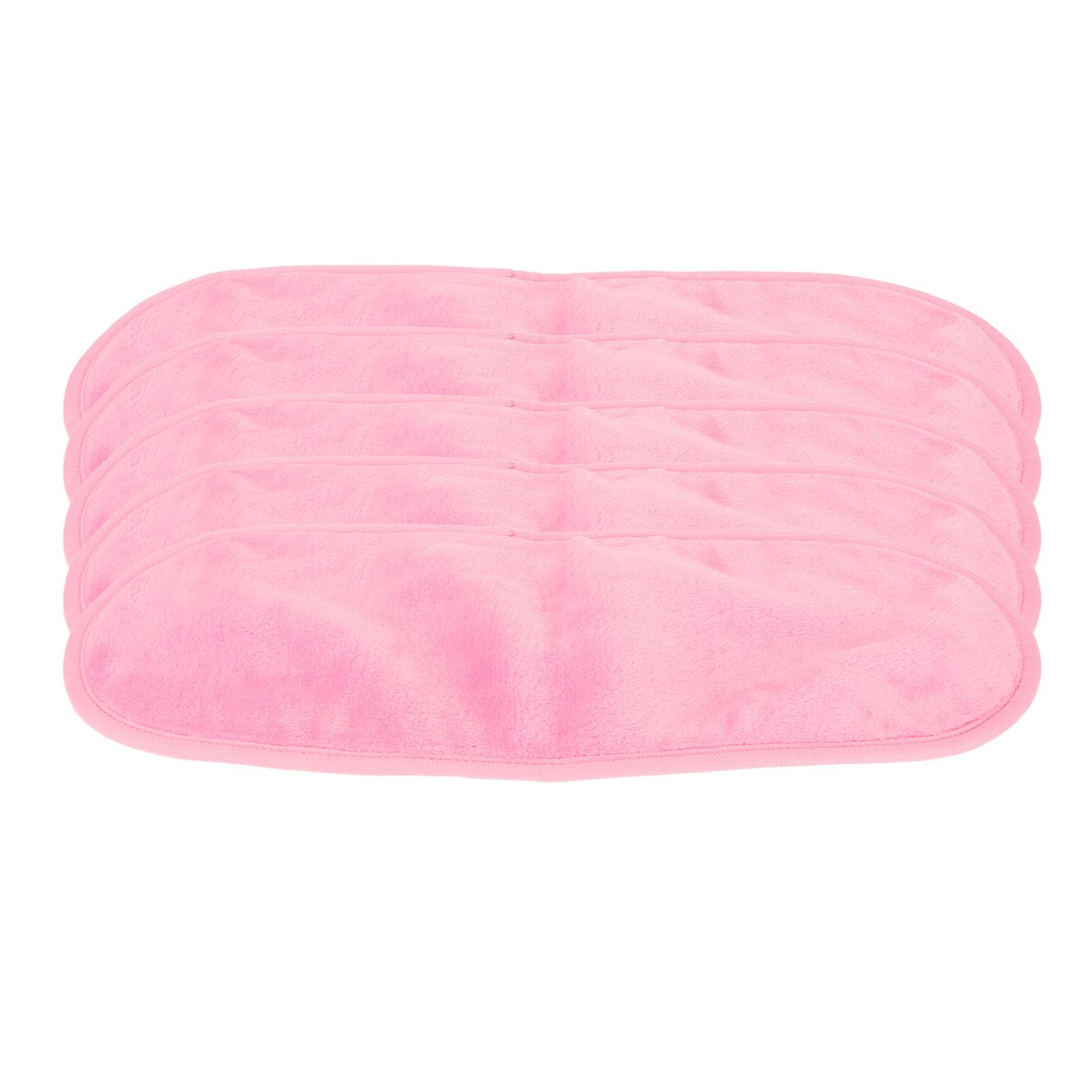 Lot de 5 serviettes démaquillantes en polaire corail réutilisables en microfibre pour le visage et le salon de beauté