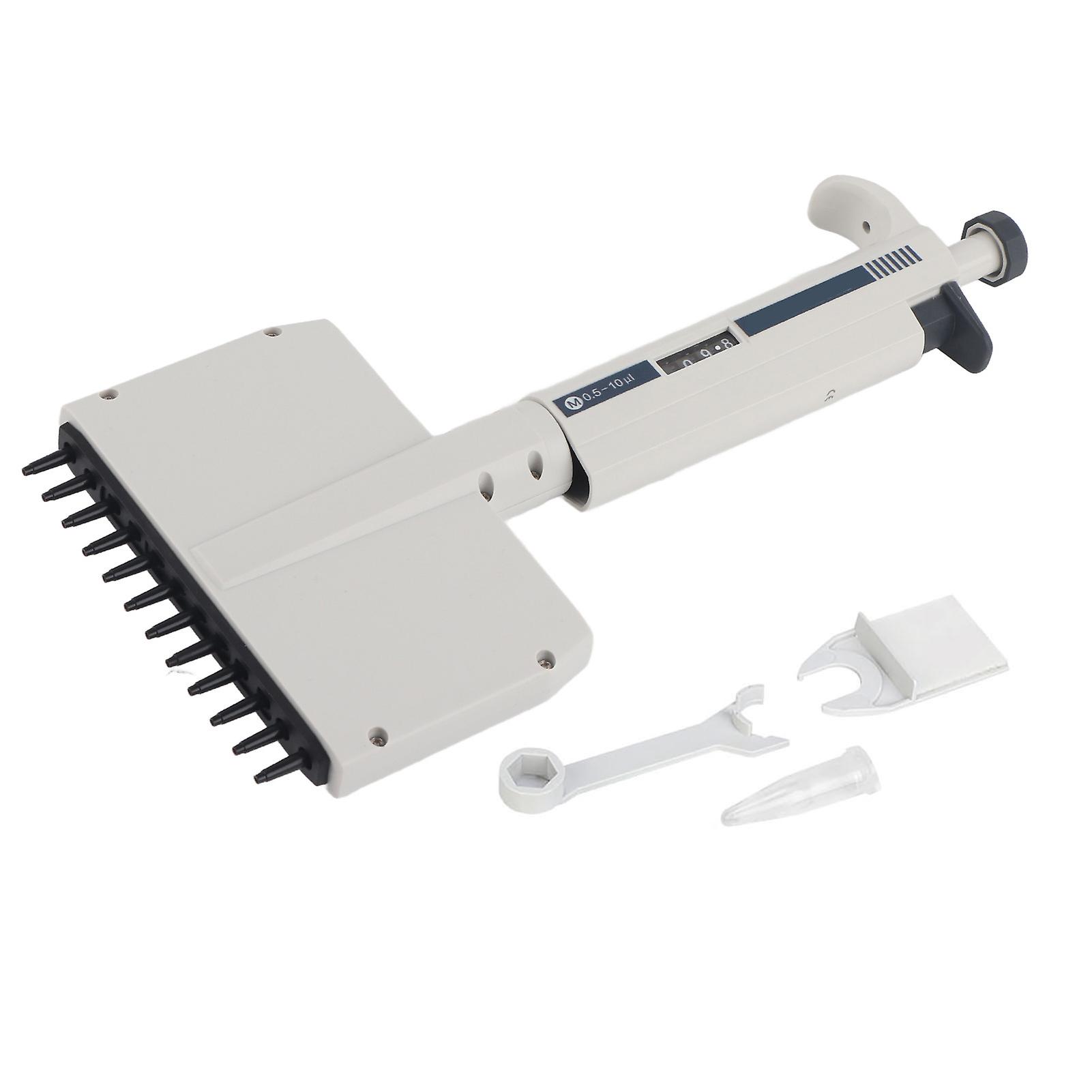 12 Channel 0.5-10μl Manual Adjustable Pipette Micro Transfer Pipette Pipet Pipettor