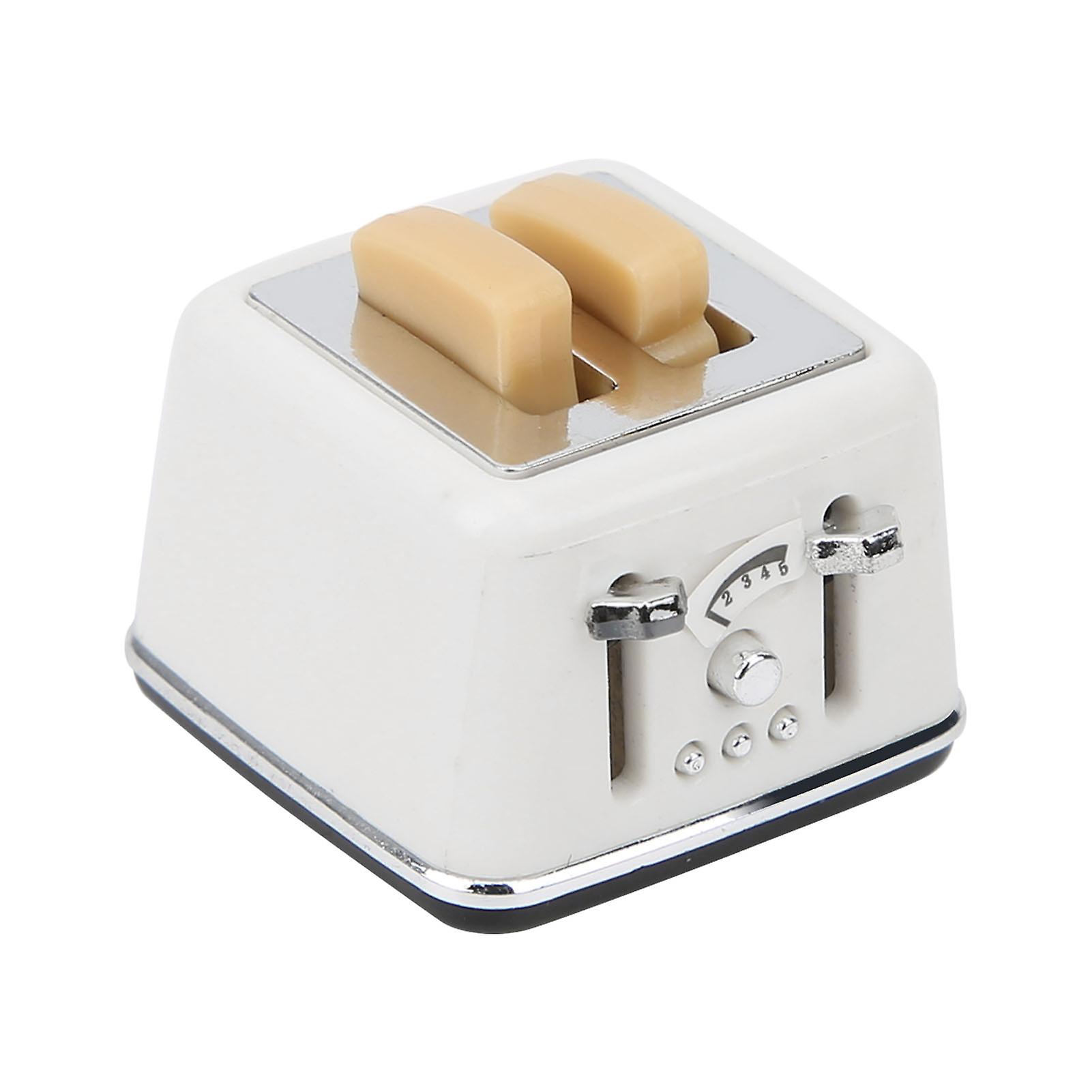 1:12 Mini White Bread Machine Model, 27x24x18mm, Cute Toy