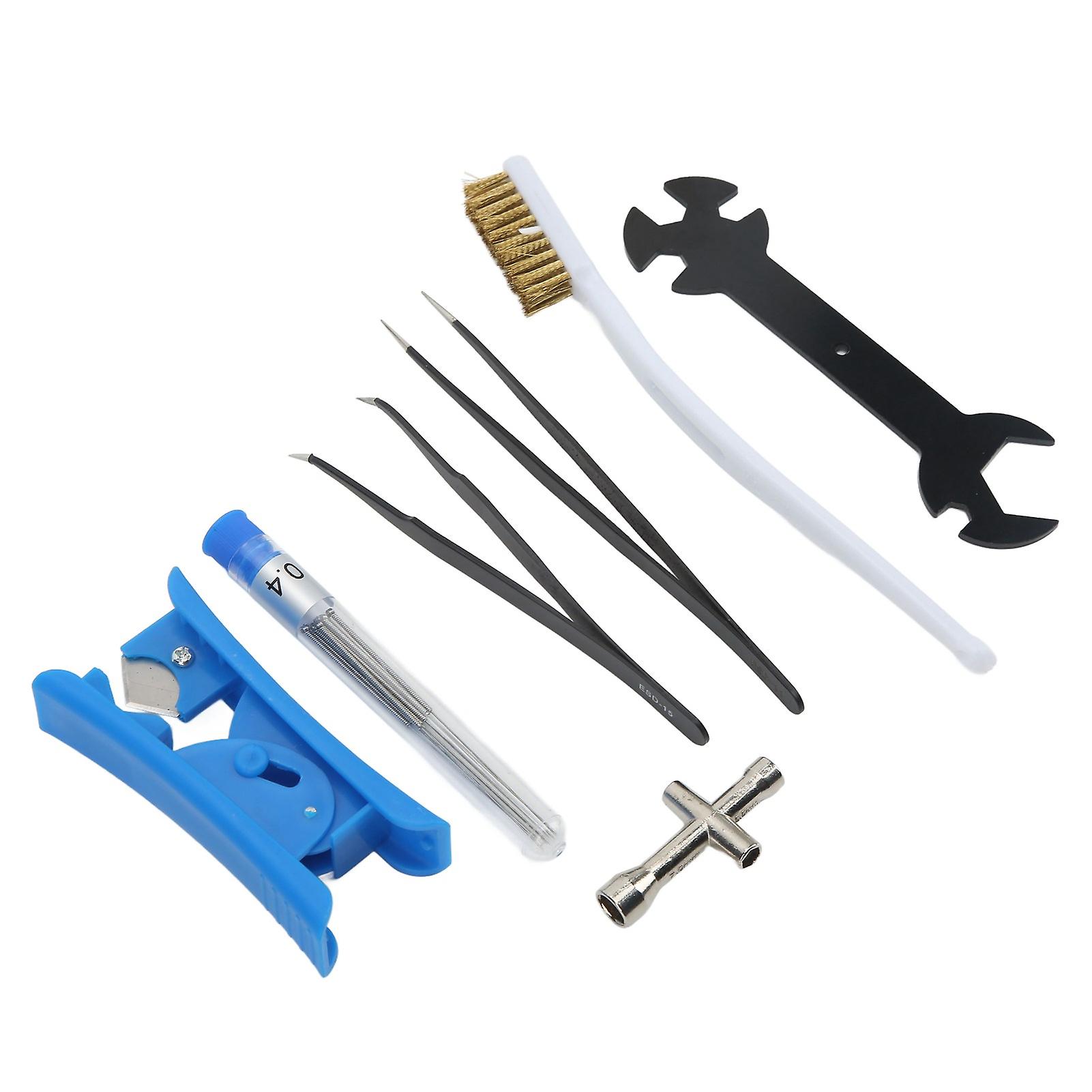 7 قطع 3D طابعة فوهة الأنظف ملاقط فرشاة وجع أداة التنظيف مجموعة كيت للصيانة 