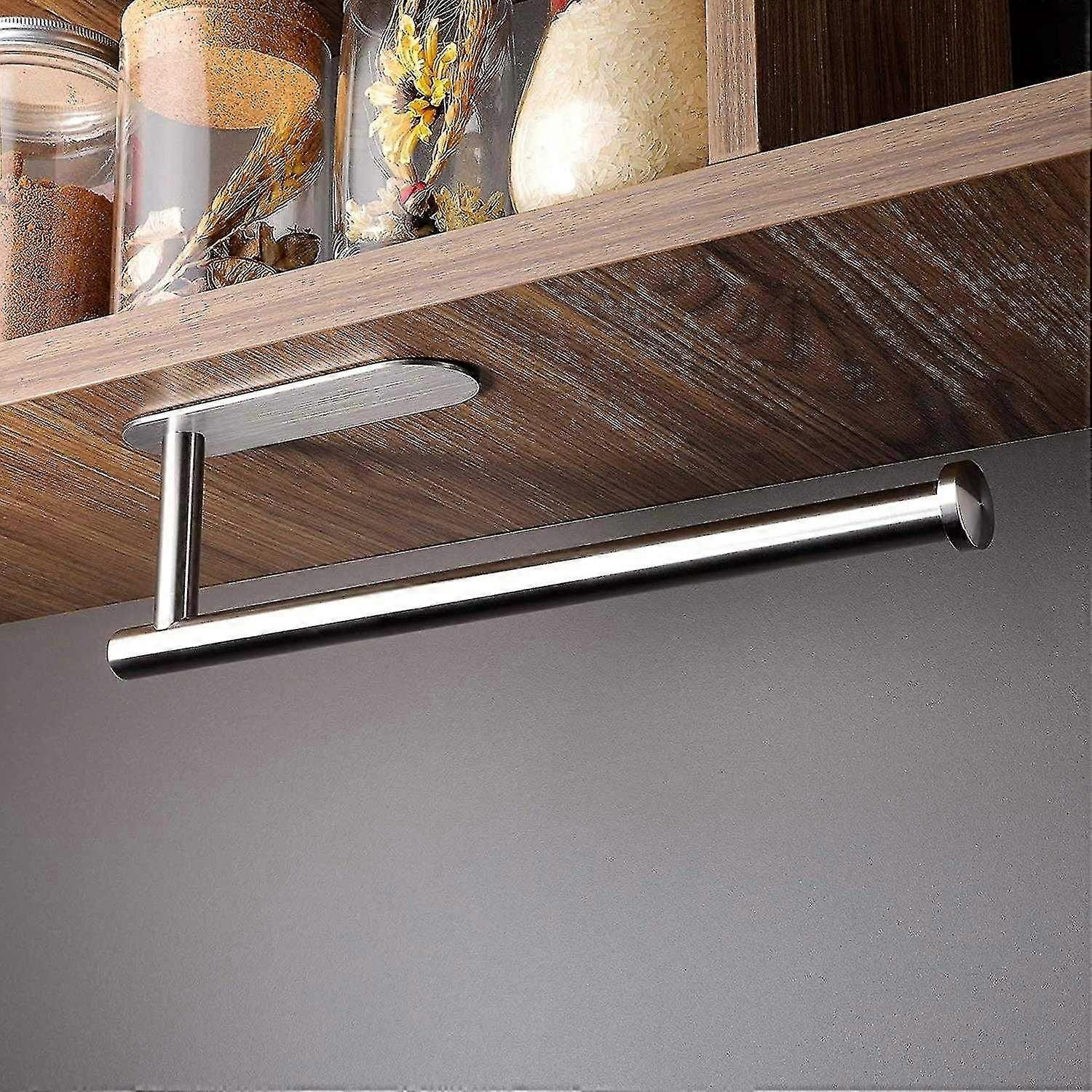 Dewenwils自己接着ペーパータオルホルダー - 穴あけなしペーパータオルホルダーステンレス鋼キッチン