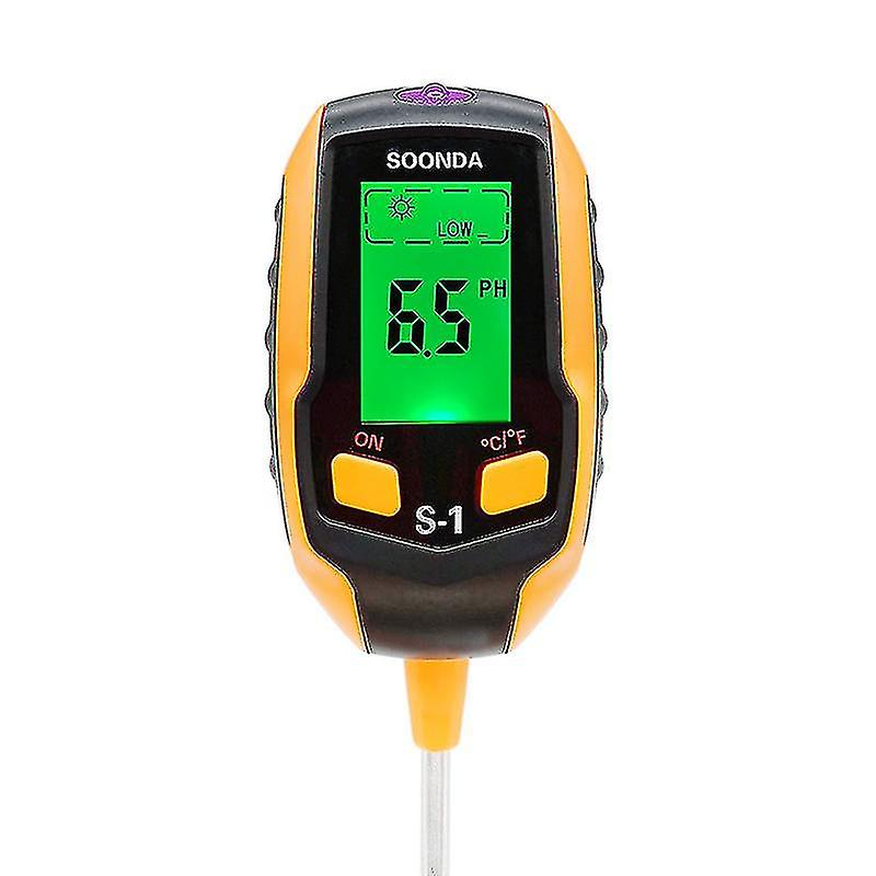 Miernik pH gleby 4-w-1 Tester gleby Wilgotność Cyfrowy termometr do roślin Test wilgotności do roślin doniczkowych Ogrody Trawniki-hy