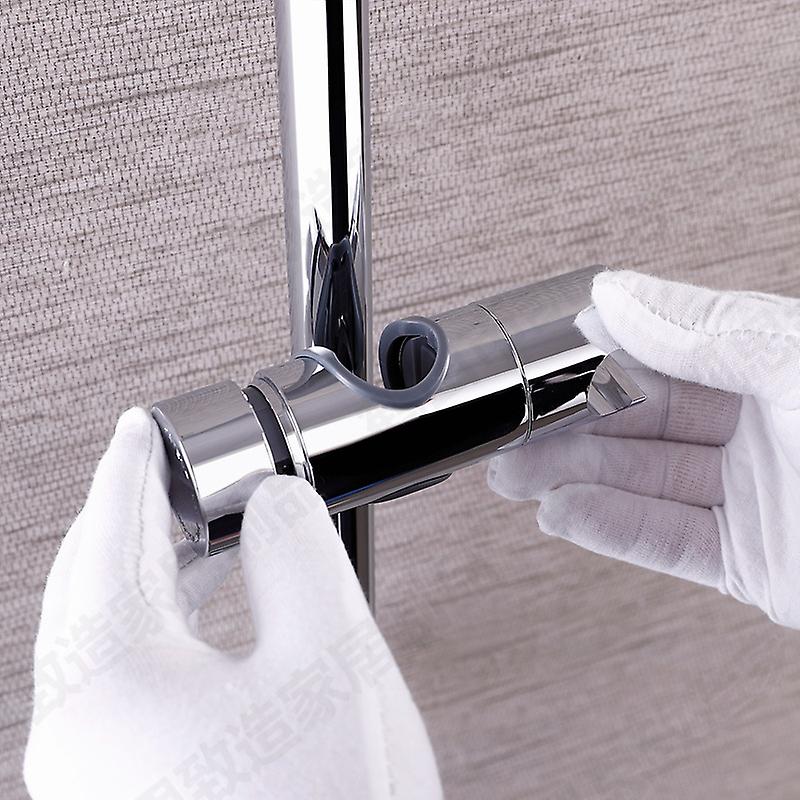 Replaceable Handheld Shower Holder, Shower Head Holder, 18-25MM Diameter Adjustable, Chrome ABS