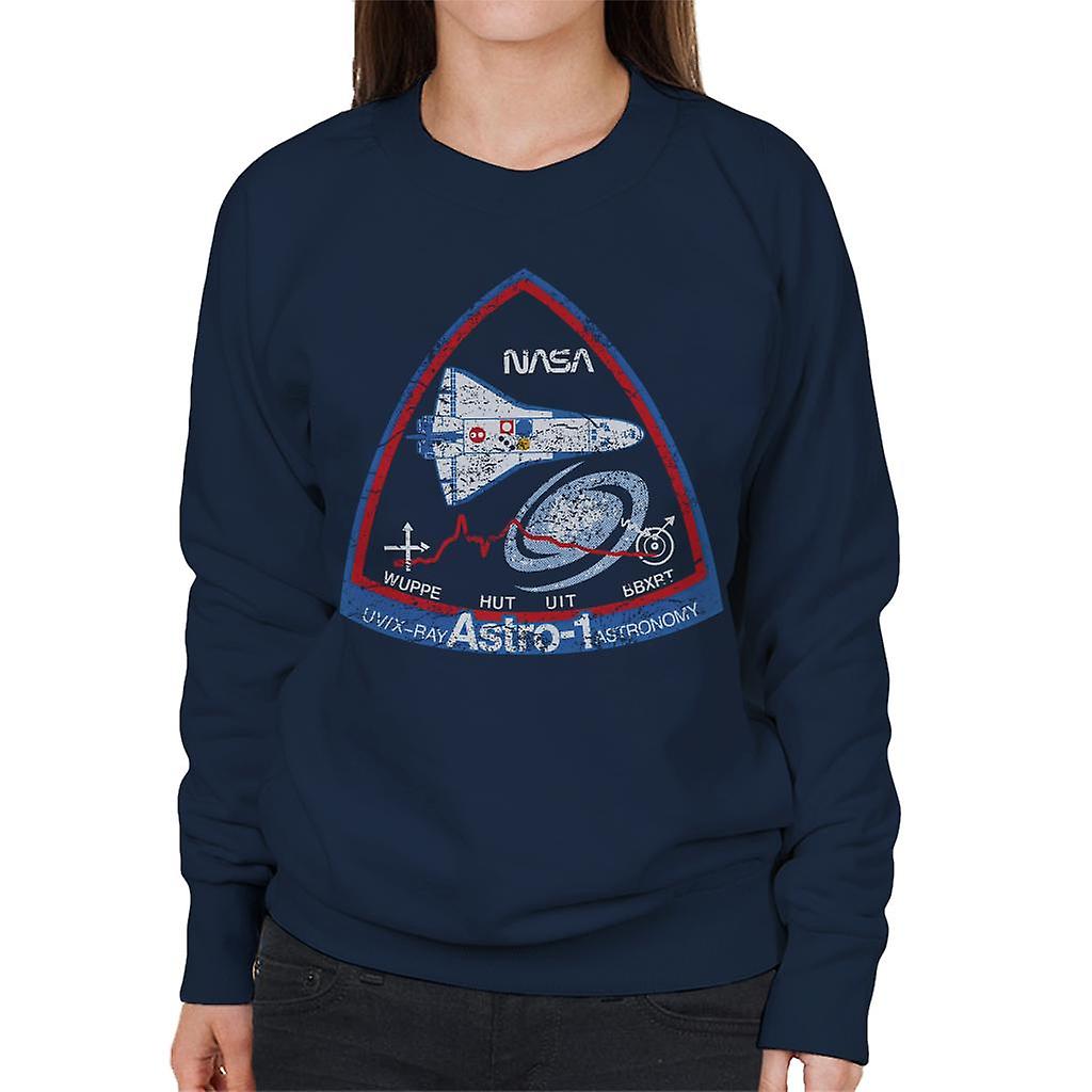 NASA ASTRO 1 Observatory STS 35 Mission Badge Distressed Women's Sweatshirt