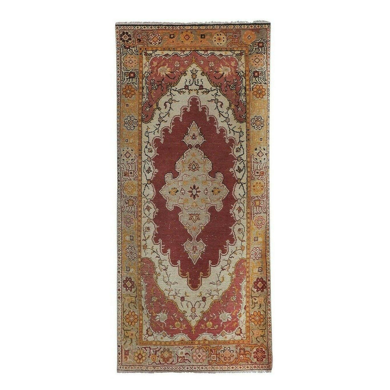 破旧的 Oushak 地毯装饰地毯 Awo04135