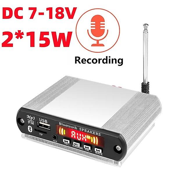 DC 5V 12V 15W amplifier MP3 WMA Decoder Board Bluetooth 5.0 MP3 Player DIY Shell Box Support USB TF FM Audio Module Recording Bluetooth Transmitters