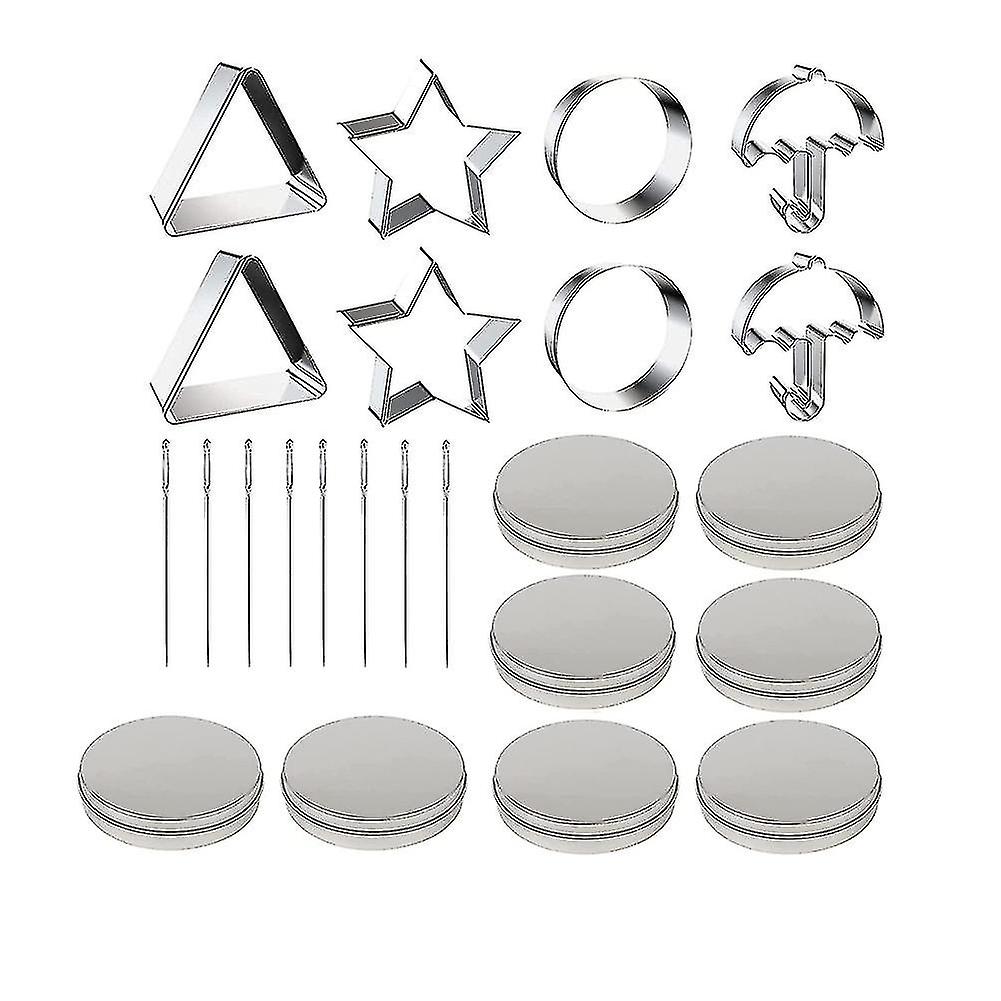 24 Pcs Squid Cookie Cutter Game Set, With Tin Box & Needle