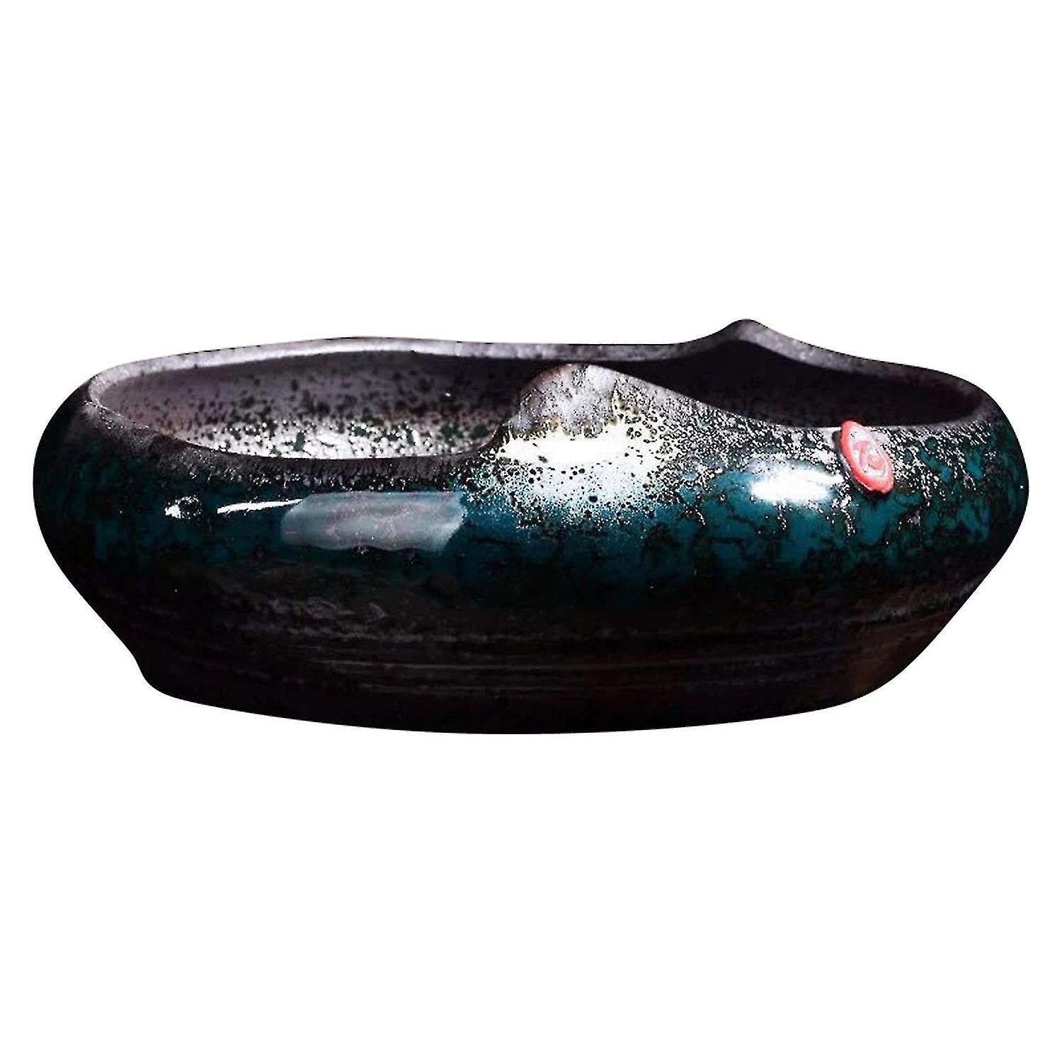 多肉ポット中国スタイルの陶芸植物鉢盆栽ホルダーコンテナリビングルームホーム