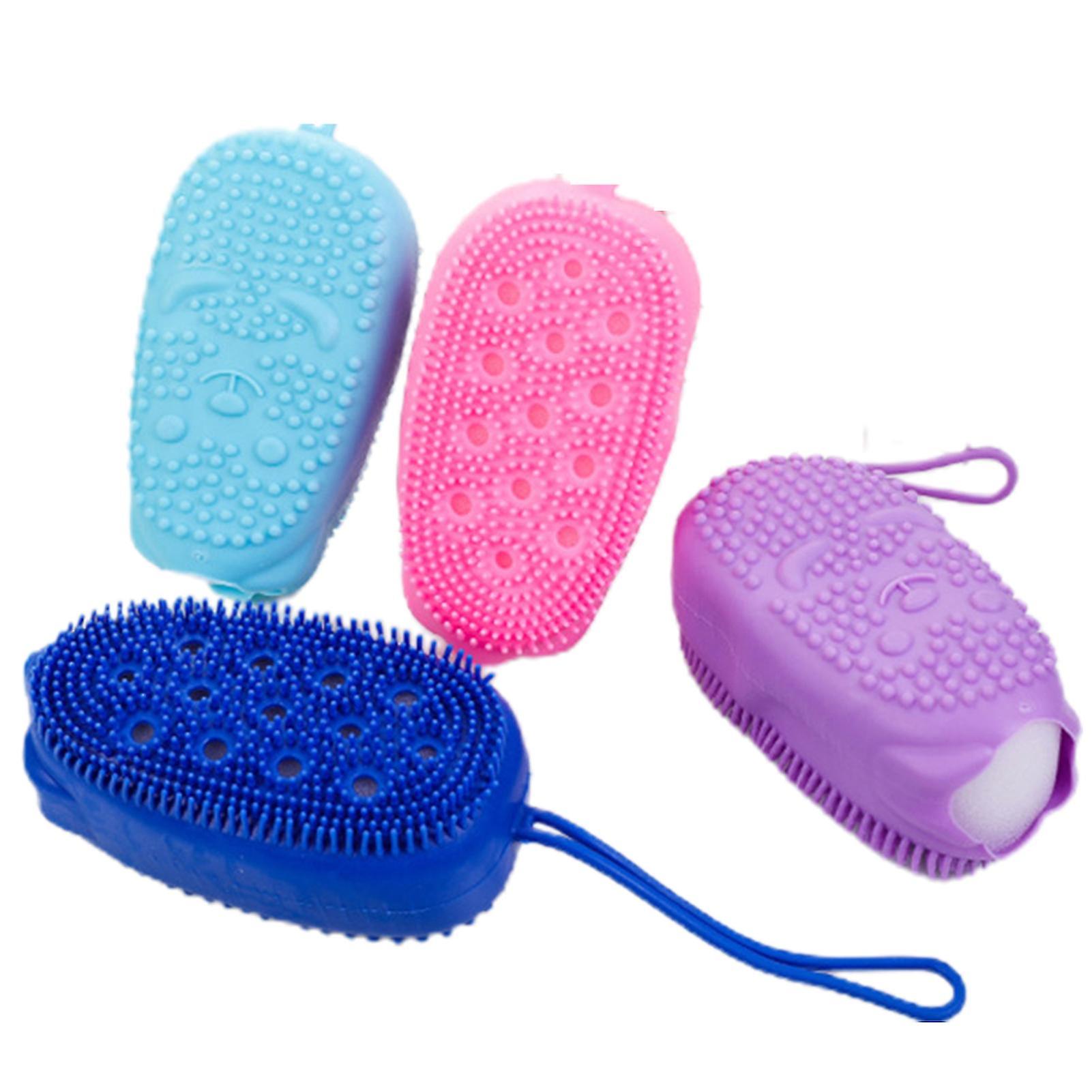 Silicone Éponge Dos Gommage Doux Accessoire Exfoliant Avec Éponge Liner