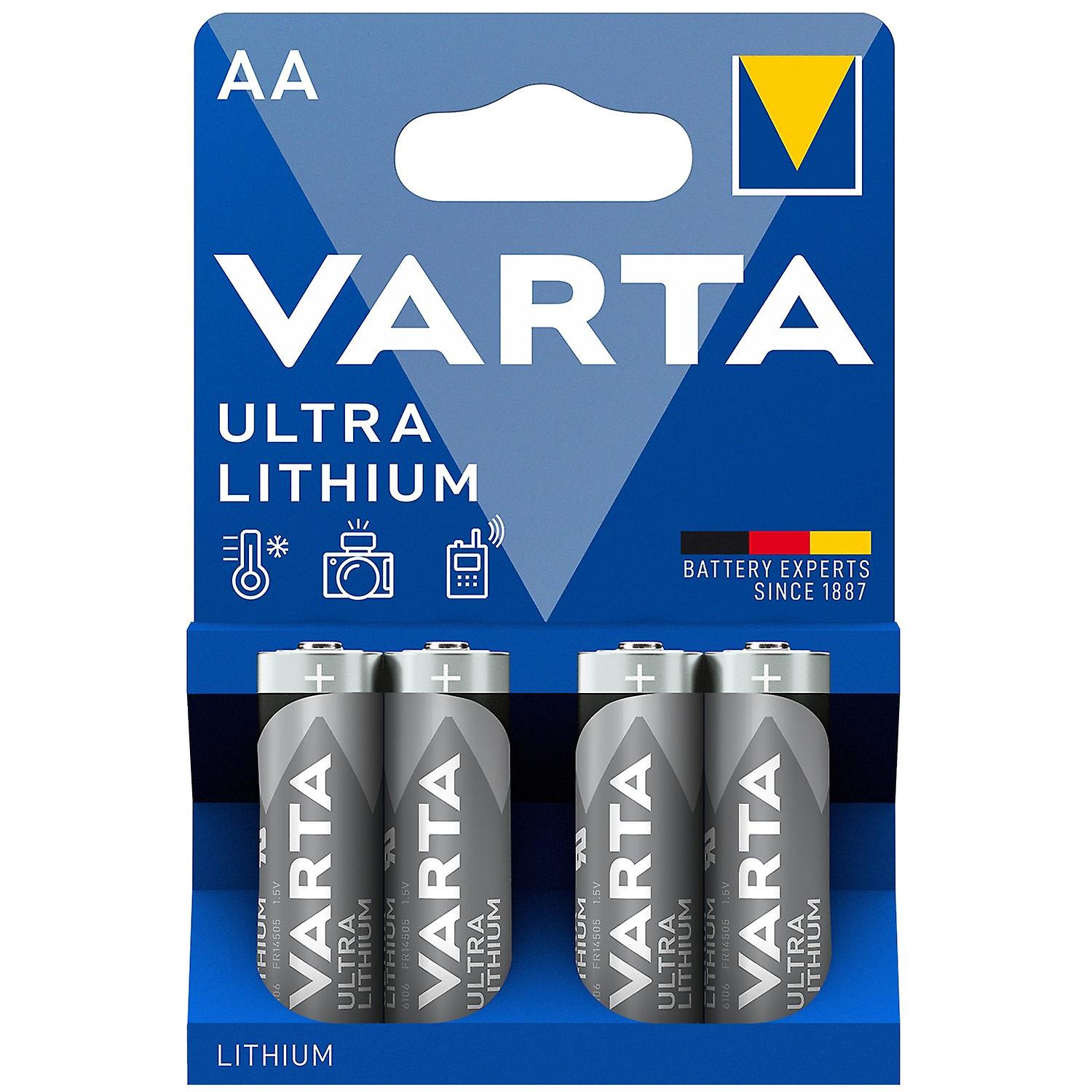 Ultra Lithium AA/LR6 Battery 4-pack