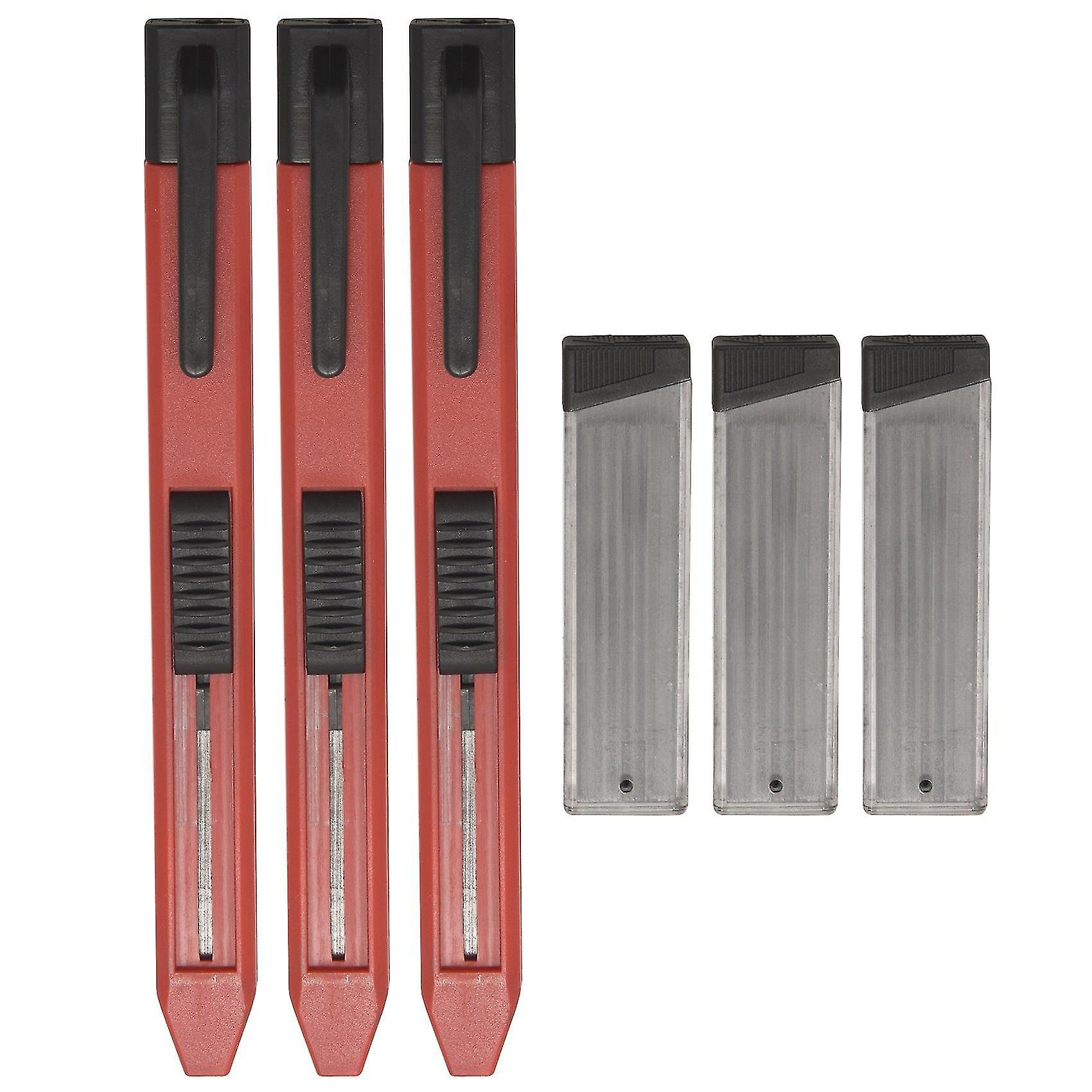 3 Sets Of Mechanical Carpenter's Pencil Practical Marking , Suitable For Carpenter Carpenter Archit