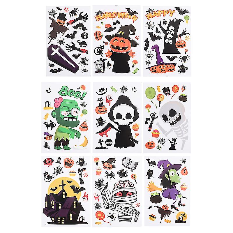 9pcs Halloween Decals