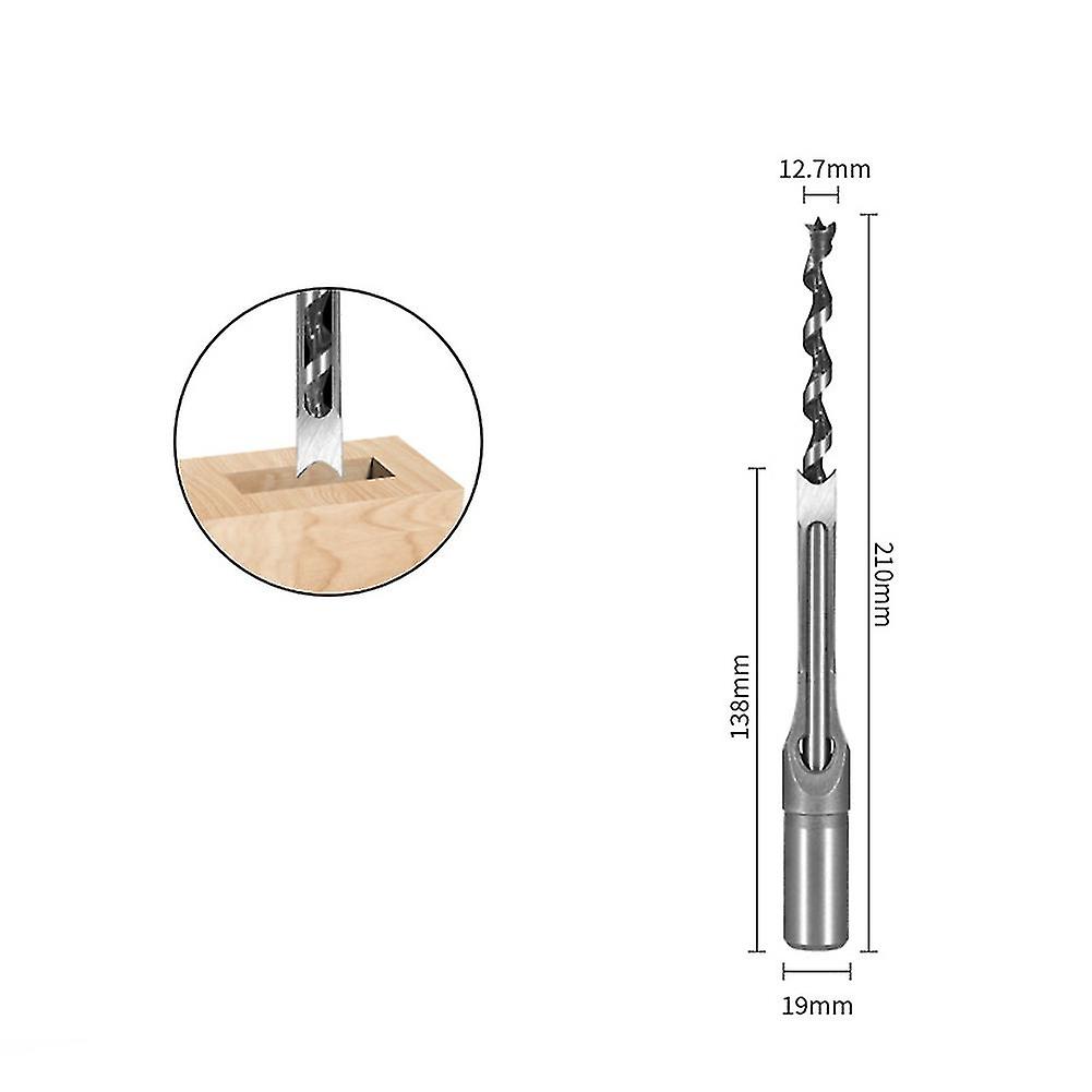 1 Pc Square Auger Drill Bit Hole Saw Tenon Mortising Chisel Drill Hss 19mm Round Shank Drilling Tool