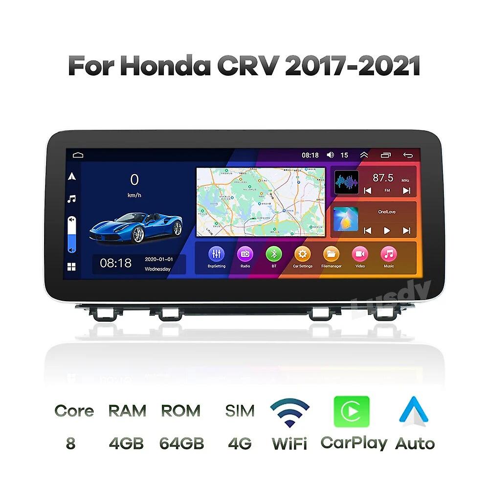 12.3" 6+128g Android 12 Car Multimedia Player Radio Gps For Honda Crv Cr-v 2017-2021 Auto Navi Stereo Video Carplay Screen