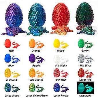 Œuf De Dragon Imprimé 3D Avec Dragon Articulé – 30 Cm – Articulations Mobiles – Décoration Et Jeu Imaginaire