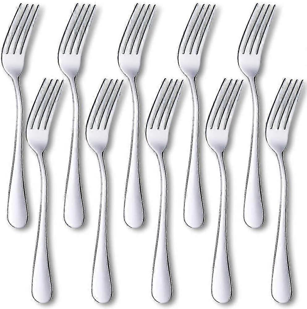 10-pieces Dinner Forks, Stainless Steel Flatware Dinner Forks