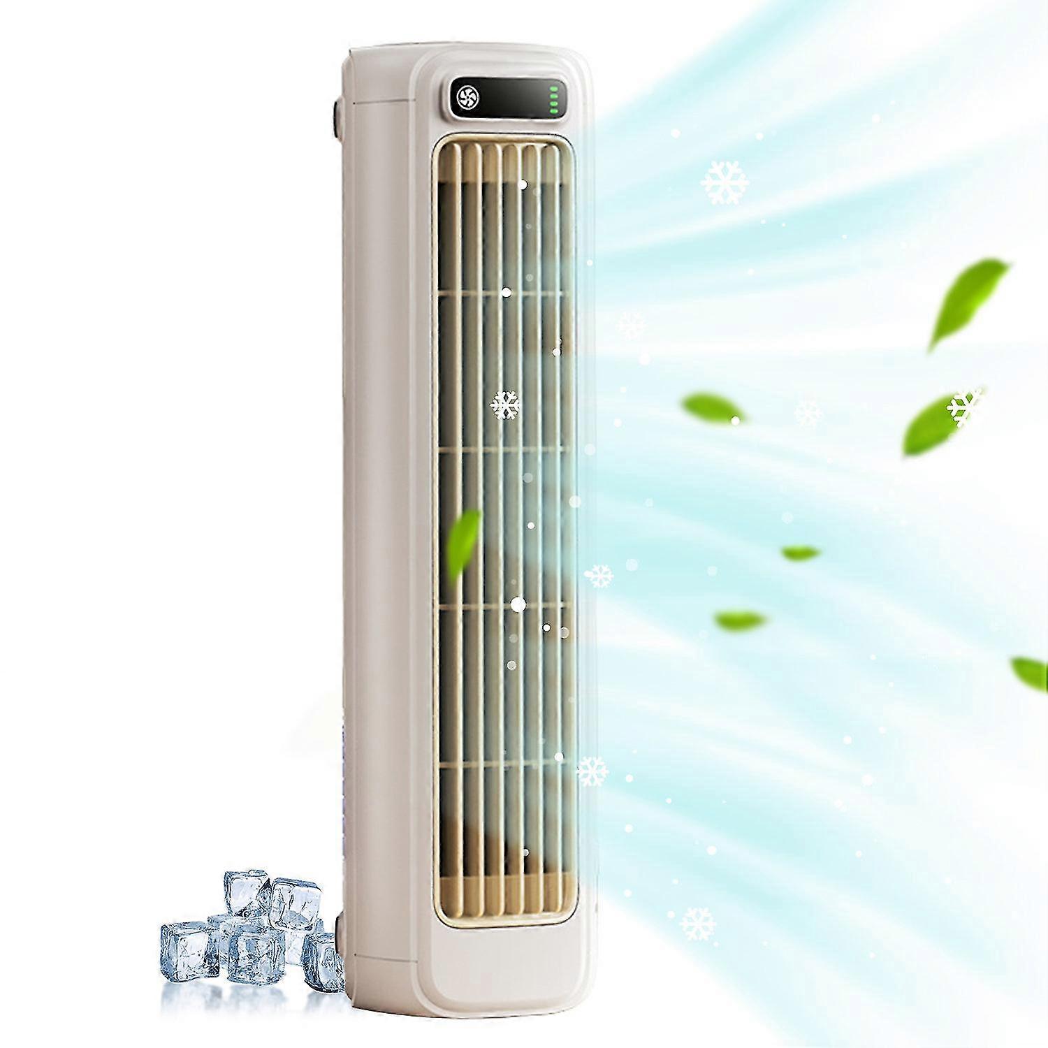 Portable Air Conditioner Cooling Fan Quiet with 3 Speeds,Small Desktop Tower Fan for Home Office, Cooling Ace