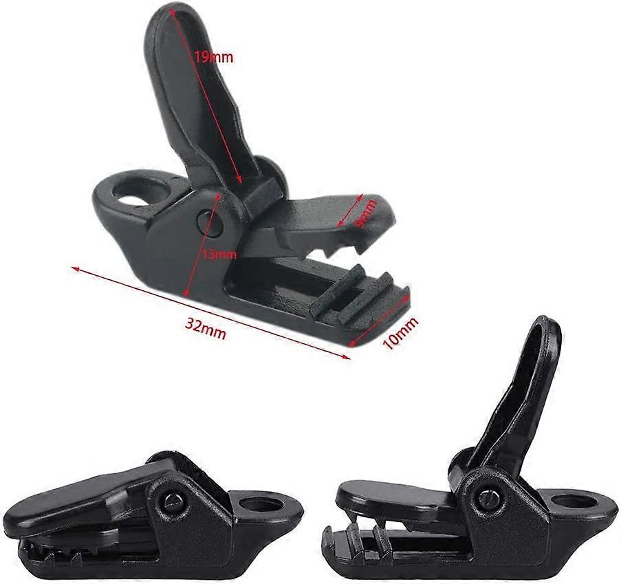 Clip Bache,Clip Tente,Clip en Plastique,50 Pinces Clips De Bche De Tente en Plastique Tente Snaps pour Camping Canopy Noir Clips de Bche Auvents pou