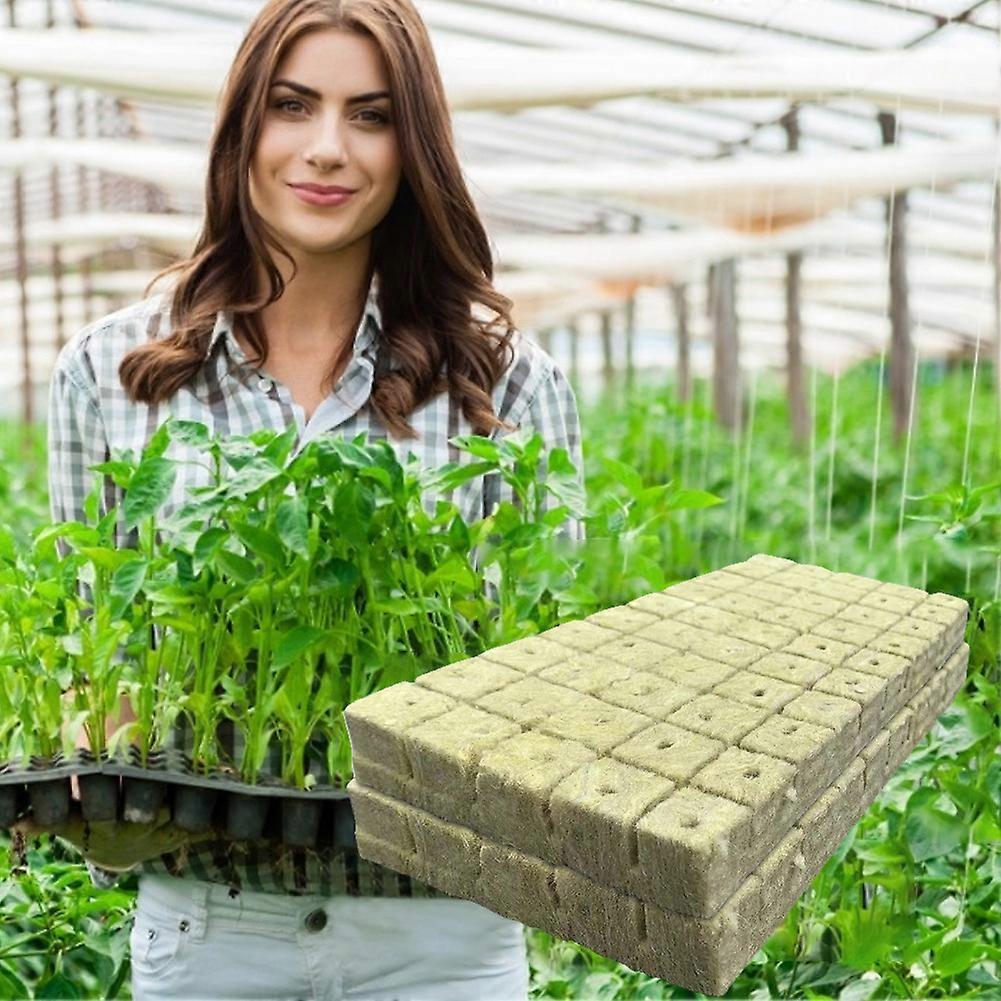 Rockwool, Hydroponic Grow Cubes, Hydroponic Vegetable Nursery Sheilless Culture Compress Plant Growth Base 25*25*25MM50pcs