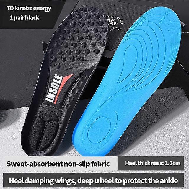 New 1 Pair Of Memory Sponge Sports Insole Men's And Women's Soft Breathable Orthopedic Pad Shock Absorbing Arch Support Insole