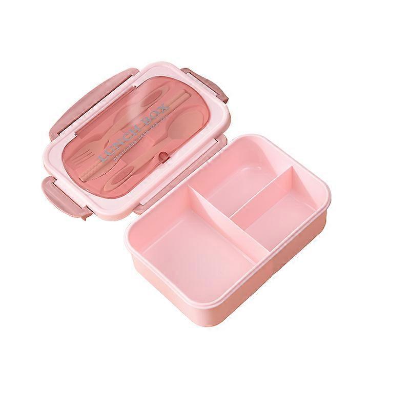 صندوق غداء للبالغين، صندوق بينتو للأطفال سعة 1200 مل مع 3 أقسام، صندوق غداء بينتو مانع للتسرب مع أدوات مائدة، أخضر