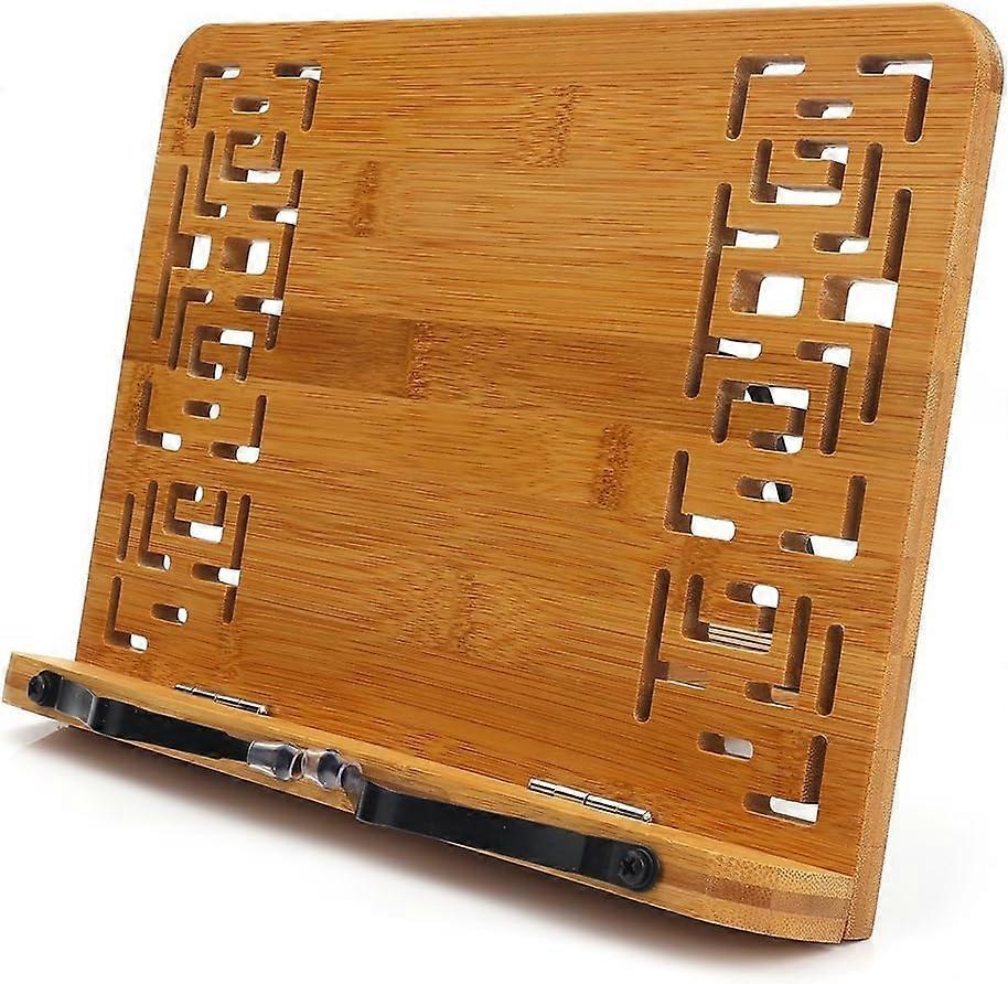 Book Holder Stand Desk PC for Reading Rest Foldable Recipe Book Tablet iPad Textbooks Stand/BamBoo Book Holder/Musicbook/Versatile Lectern Adjustable