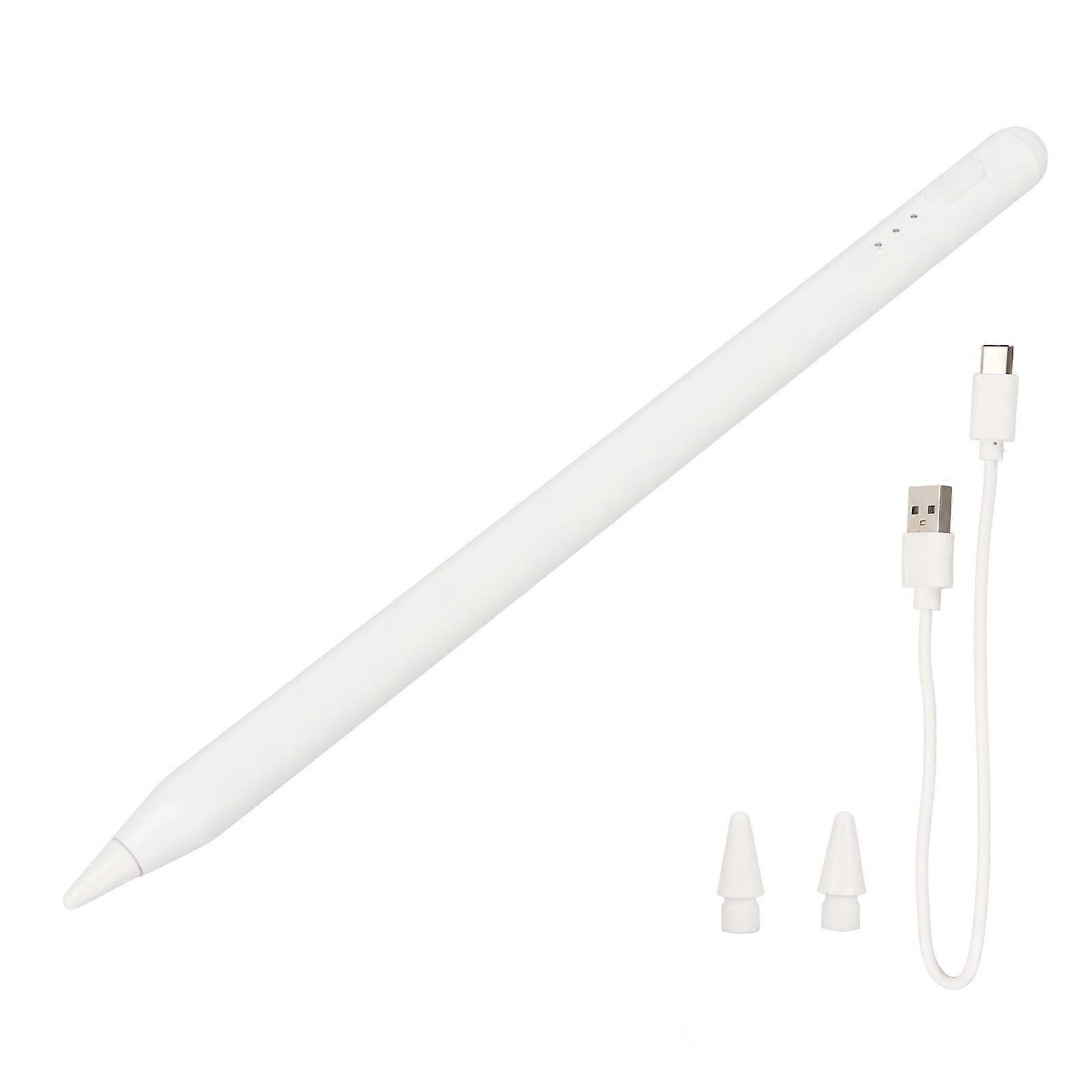 T12 Active Capacitive Stylus with 2 Replaceable Tips USB Charging Touch Screen Pen for IOS Tablet
