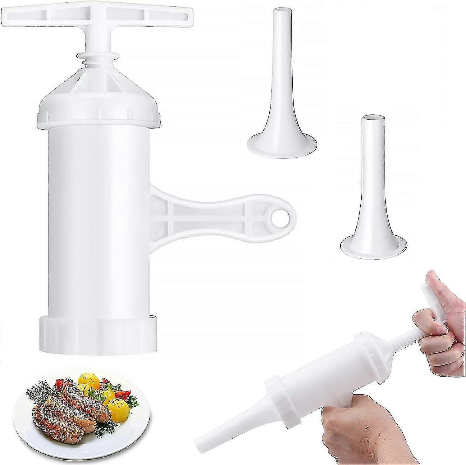 Sausage Stuffer Machine, Sausage Stuffer, Sausage Filling Funnel, Filling Tube, Sausage Machine, With 2 Minced Meat Funnels, Make Sausages (noodle Mac