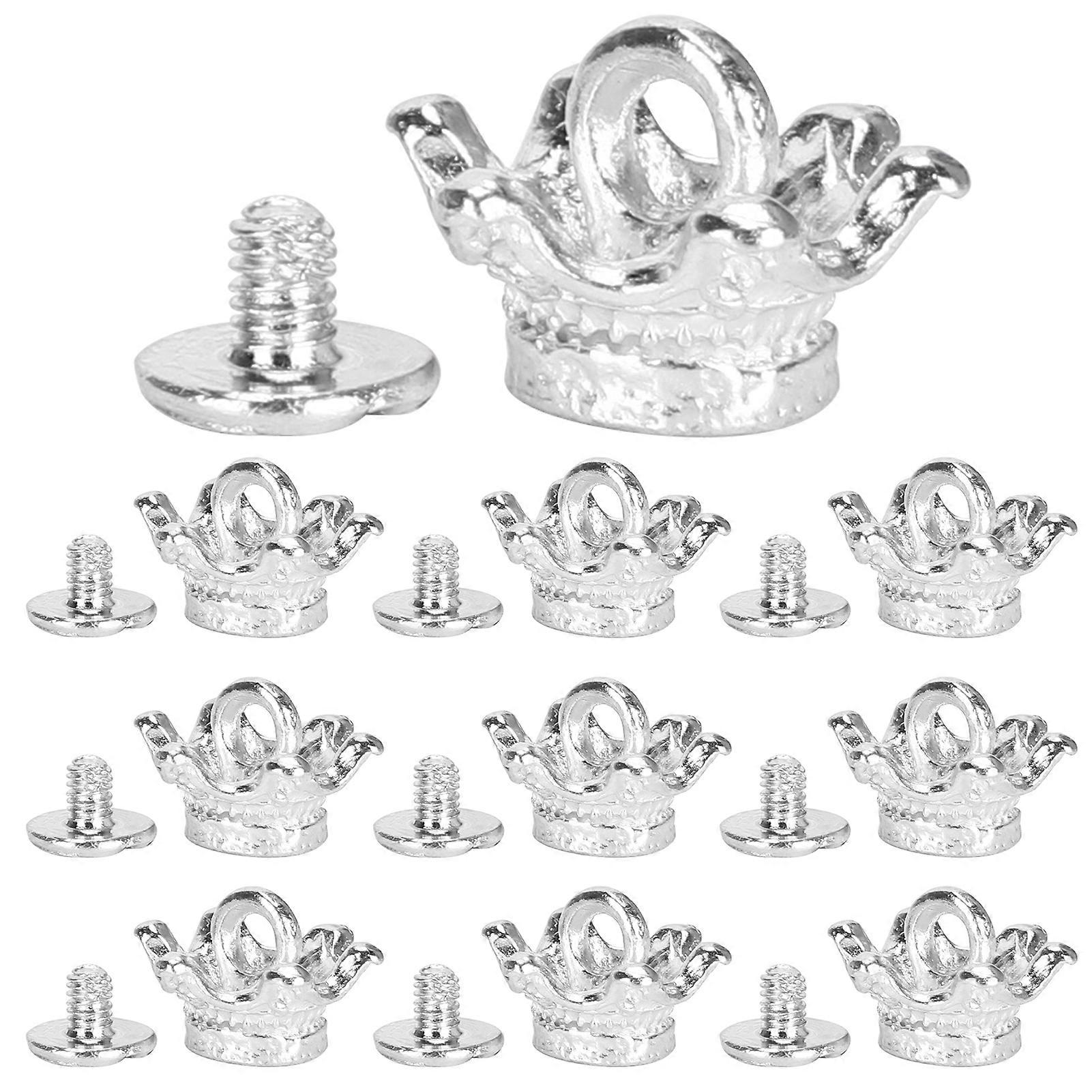 小さなクラウンペンダントDIY装飾的な底を吊るすファッションビンテージクラフトアクセサリーシルバー