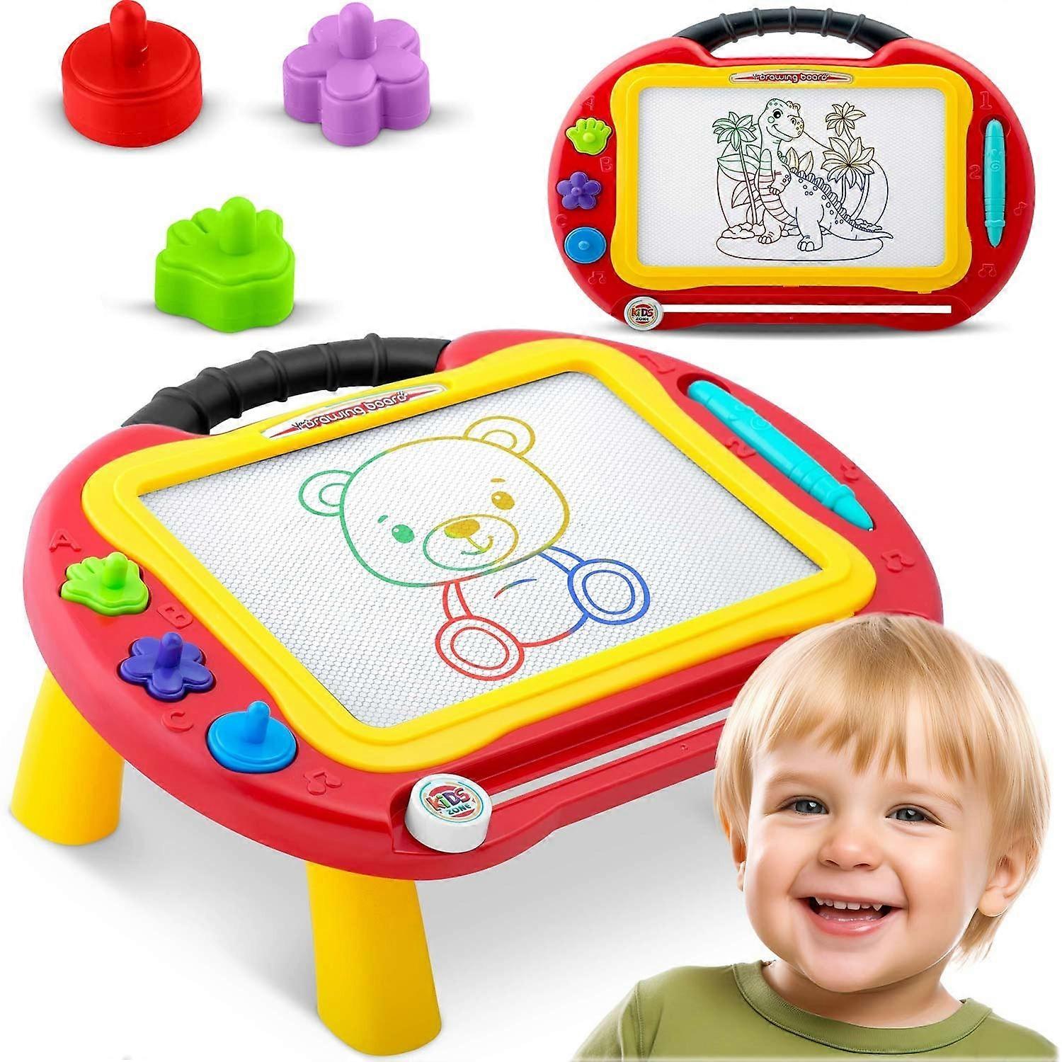 Drawing board with writing board for children - Ricokids (red)