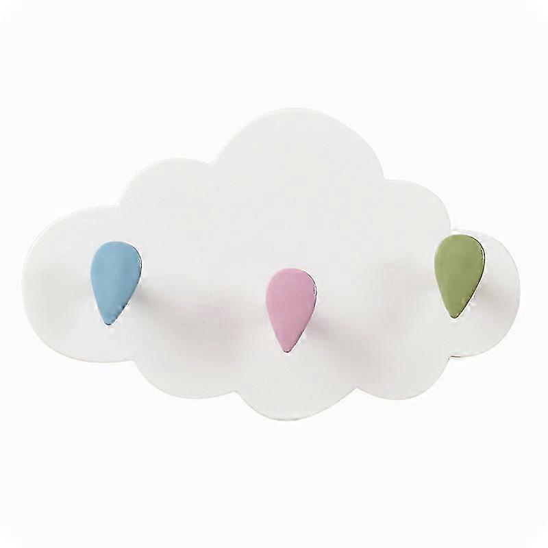 Cute White Cloud Hooks Creative Adhesive Coat Hook Decorative Wall Hooks For Key Towel