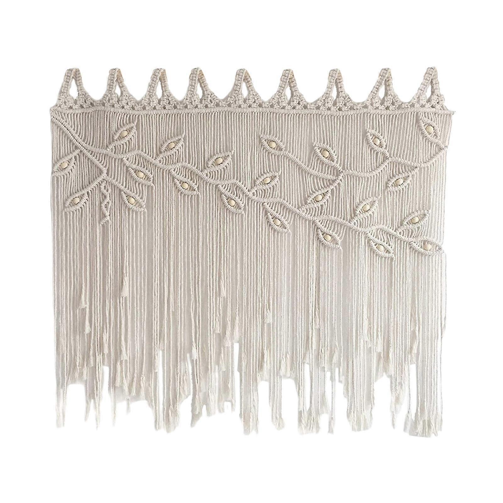 Macrame Curtain Handmade Decor Chic Wide Craft Macrame Wall Decor Background