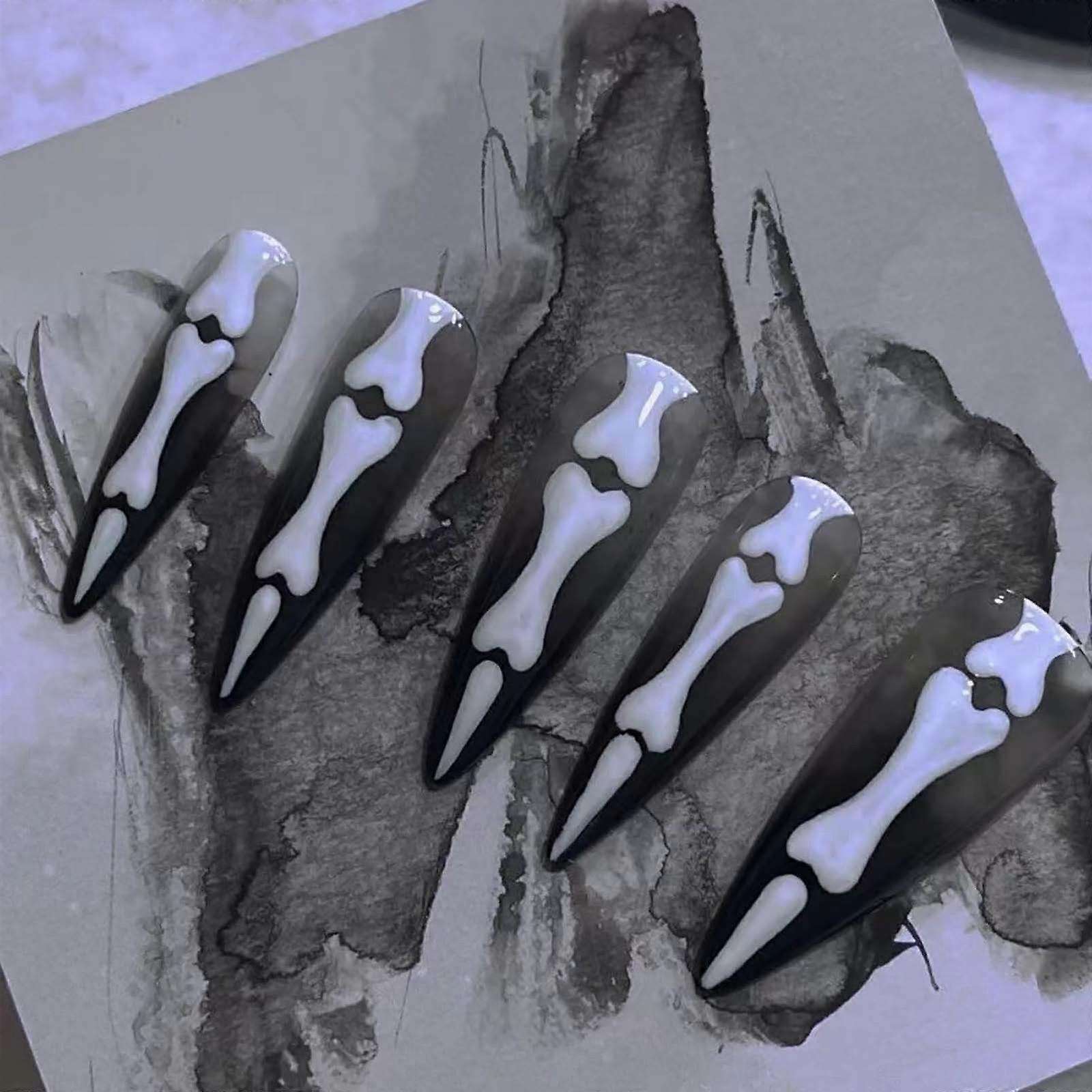 10pc Nail Art Halloween Gradient Claw Wearing Halloween Wearing Fluorescent Version FLYE4711