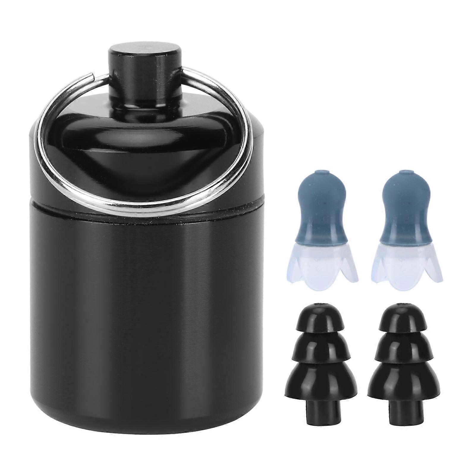 Waterproof Ear Plugs with Filter Noise Reduction Reusable Earplug Protector for SwimmingGray Flying Earplug