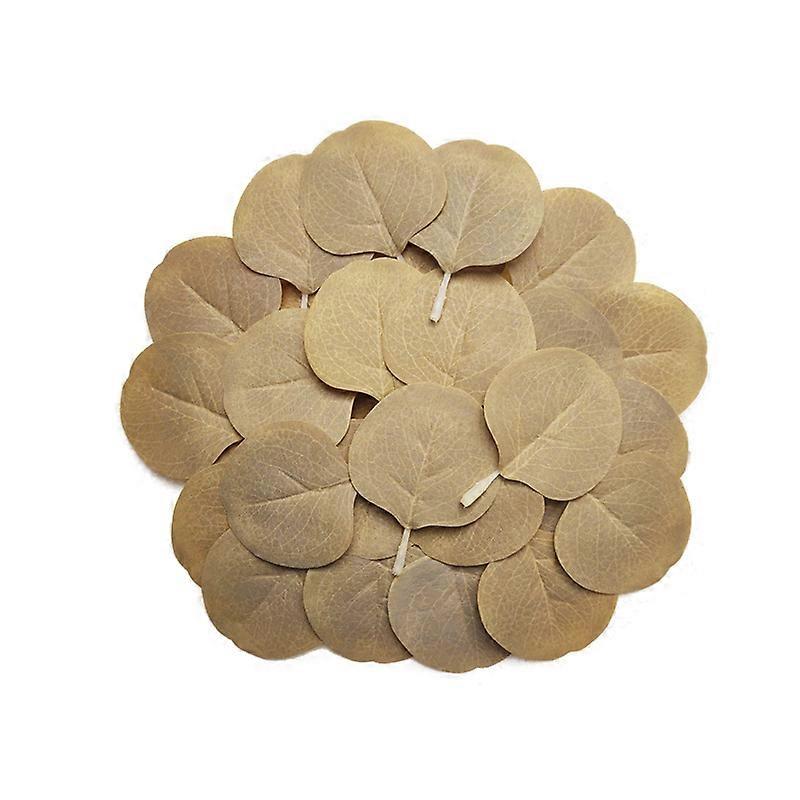 400 Pieces Artificial Eucalyptus Leaves Decorations Bouquet Party Table DecorYellow