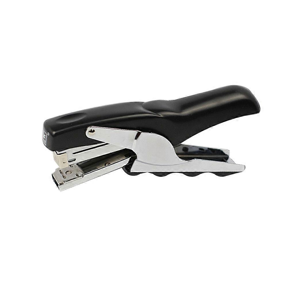 Plier Stapler Hand Grip Type Metal Stapler Efficient Stapler without Stitching Needle (Black)